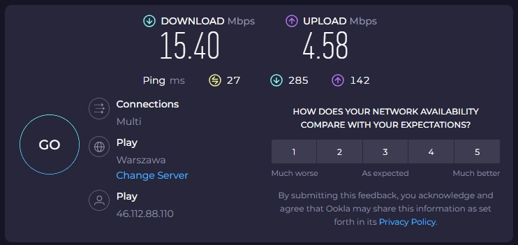 Teltonika RUT241 Play LTE B1 Speedtest Teltonika RUT241 Play LTE B1 Speedtest