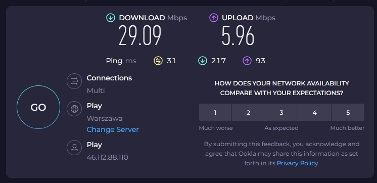 Teltonika RUT241 Play LTE B7 Speedtest Teltonika RUT241 Play LTE B7 Speedtest