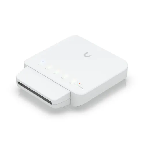 Ubiquiti USW-FLEX | Schalter | UniFi, 5x RJ45 1000Mb/s, 1x PoE-Eingang, 4x PoE-Ausgang, 46W Ilość portów Fast Ethernet (PoE)4