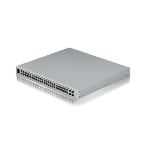 Ubiquiti USW-PRO-48-POE | Switch | UniFi, 40x RJ45 1000Mb/s PoE+, 8x RJ45 1000Mb/s PoE++, 4x SFP+, 600W Ilość portów PoE8x [802.3bt (1G)]
