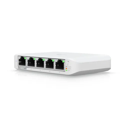 Ubiquiti USW-Flex-Mini | Коммутатор | UniFi, 5x RJ45 1000Mb/s, 1x PoE In Standard sieci LANGigabit Ethernet 10/100/1000 Mb/s