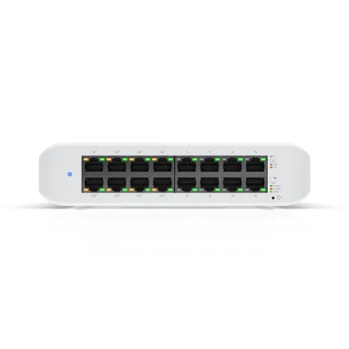 Ubiquiti USW-LITE-16-POE | Switch | UniFi Gen2, 16x RJ45 1000Mb/s, 8x PoE+, 45W 1