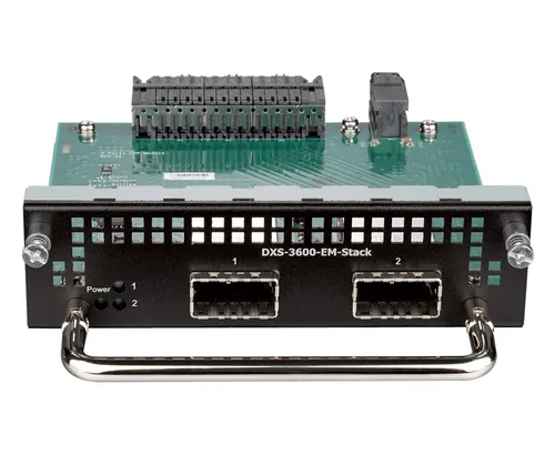 D-LINK DXS-3600-EM-STACK | Stacking module | 2 ports, 120Gbps, dedicated for DXS-3600-32S Długość brutto palety110