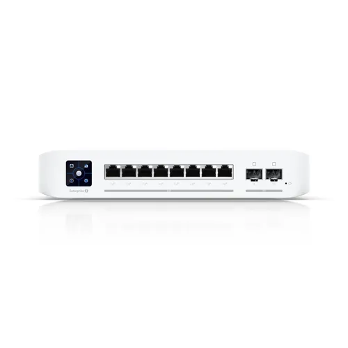 UBIQUITI USW-ENTERPRISE-8-POE UNIFI SWITCH 8x 2,5GB/S RJ45 POE+, 2x 10GB/S SFP+, TOUCHSCREEN, TOTAL 120W Ilość portów LAN2x [10G (SFP+)]
