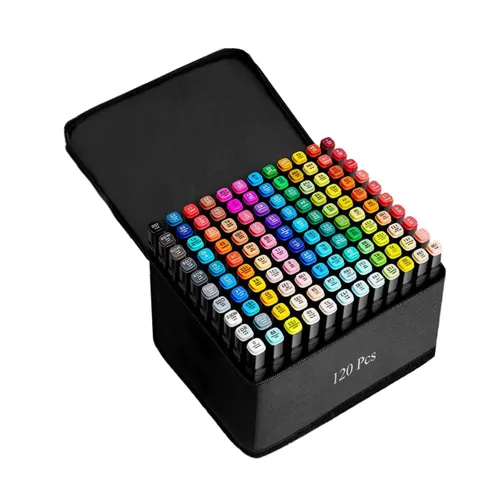 Extralink | Alcohol marker set | 120 colors, dual tips 1