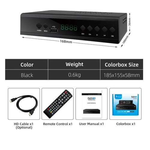 Extralink Home | DVB-T2 TV Decoder Tuner | H.265 HEVC FULL HD USB HDMI + Remote Control 3