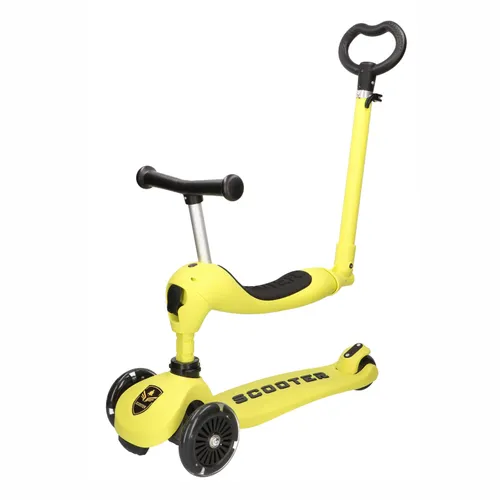 Extralink Kids Scooter Boss Ride Pro Żółty | Hulajnoga, rowerek biegowy dla dzieci | KolorŻółty