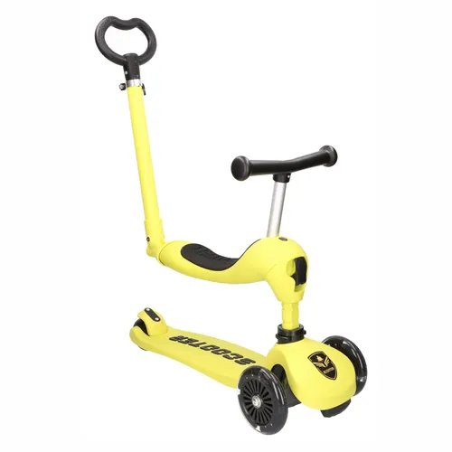 Extralink Kids Scooter Boss Ride Pro Żółty | Hulajnoga, rowerek biegowy dla dzieci | 1