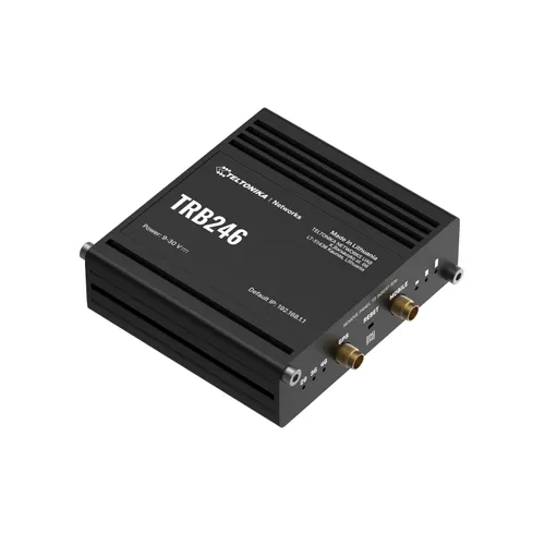 Teltonika TRB246 | Průmyslový router, IoT LTE brána | Cat 4, 1x RJ45 100Mb/s, IP30 Automatyczne MDI/MDI-XTak