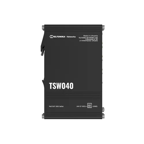 Teltonika TSW040 | Switch | 8x RJ45 100Mb/s PoE, 240W, IP30 Głębokość produktu74,6