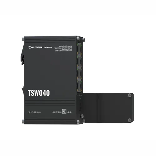 Teltonika TSW040 | Comutador | 8x RJ45 100Mb/s PoE, 240W, IP30 Ilość portów Fast Ethernet (copper)8