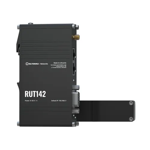 Teltonika RUT142 | Průmyslový router | WiFi 4, RS232, 2x RJ45 100 Mb/s, IP30 CertyfikatyCE/RED, UKCA, CB, RCM, FCC, IC, EAC, UCRF, WEEE