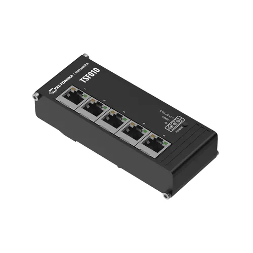 Teltonika TSF010 | Comutador | 5x RJ45 100Mb/s, IP30 Automatyczne MDI/MDI-XTak
