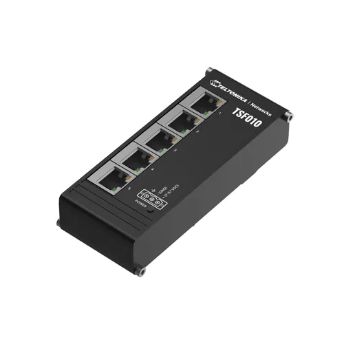 Teltonika TSF010 | Switch | 5x RJ45 100Mb/s, IP30 Głębokość produktu50