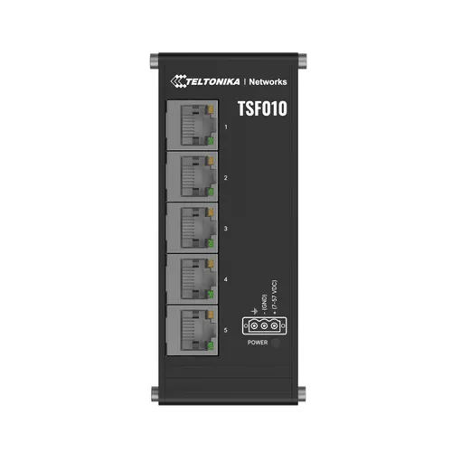 Teltonika TSF010 | Comutador | 5x RJ45 100Mb/s, IP30 Maksymalne zużycie mocy1,5