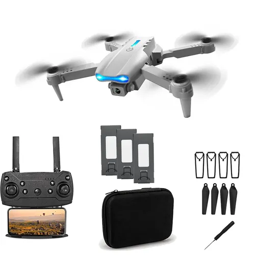 Dron E99 Pro | Zestaw dron + 3 baterie + pokrowiec | 1800mAh 0