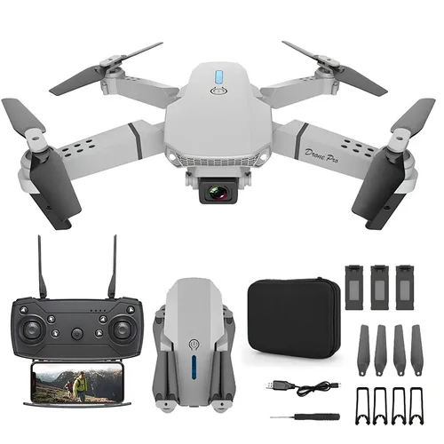 E88 Pro Drone | Set: dron + 3 baterías + funda | 1800mAh 0