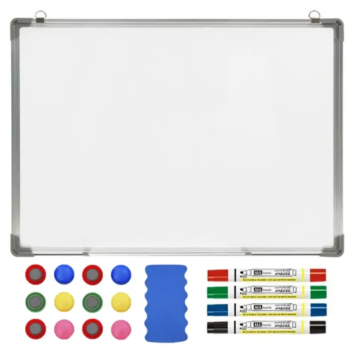 White dry-erase magnetic board 120 x 90 cm + accessories 0