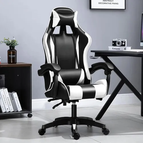 Extralink Gaming | Herní židle | kancelářský, rotační, kbelík, černobílý, G-526 1