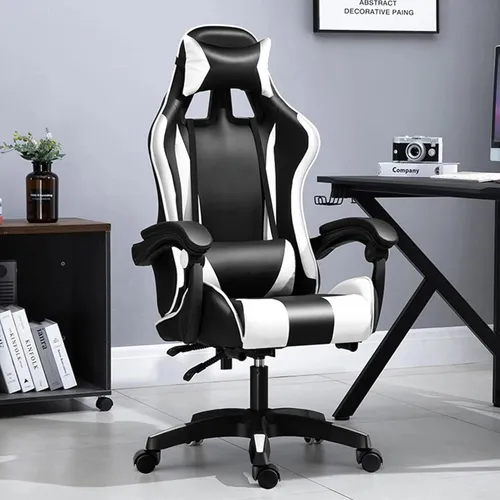 Extralink Gaming | Silla de juego | oficina, rotativa, cubo, blanco y negro, G-526 1