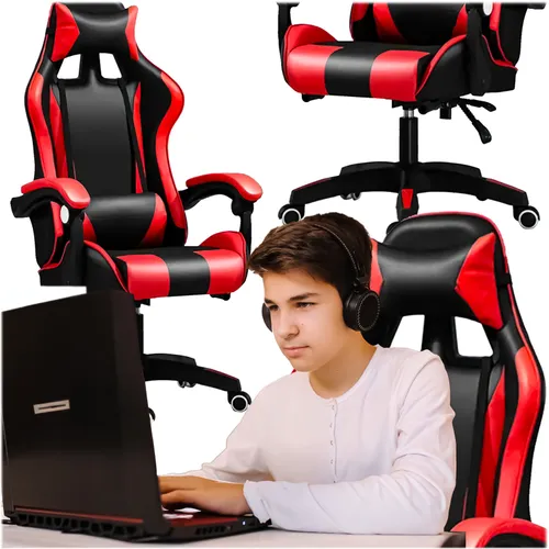 Extralink Gaming | Silla de juego | silla de oficina, giratoria, cubo, negro/rojo, G-522 2