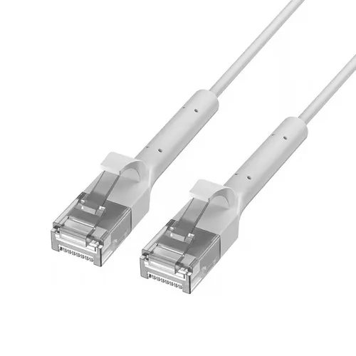 EXTRALINK LAN PATCHCORD CAT.6 U/FTP 10M 1GBIT BENDABLE BOOTED FOILED TWISTED PAIR BARE COPPER WHITE 1