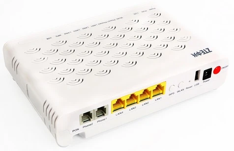 zte f660 v5.0 gpon ont, 4x ge optical networking pots phone port, no wifi in two bands ghz ac.