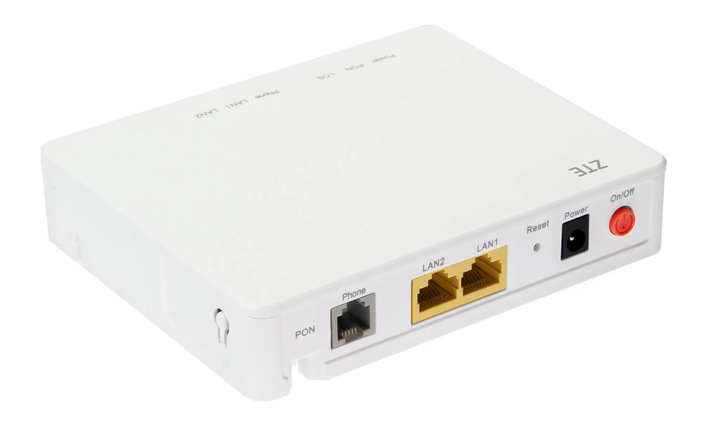 GPON ZTE F612 | ONT | 1x GPON, 1x RJ45 100Mb/s, 1x RJ45 1000Mb/s, 1x RJ11