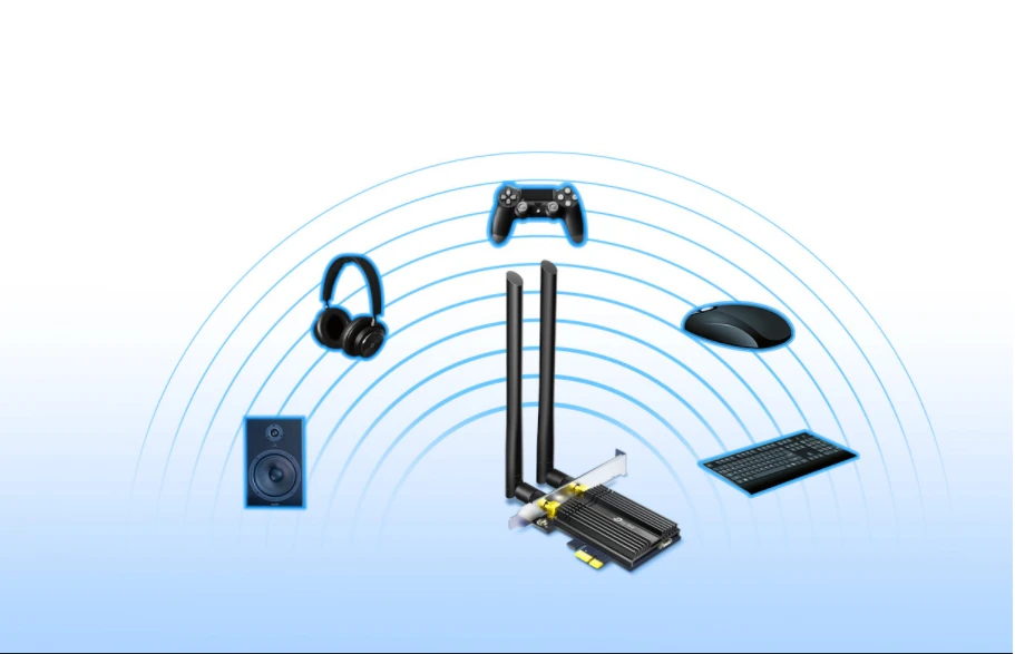 RECEPTOR WiFi -TP_LINK – PCIe AX3000E «Wi-Fi 6»- «Bluetooth 5.0» ARCHER –  TX50E – Power Tecnic