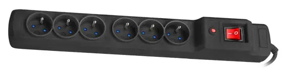 ARMAC MULTI M6 PROTECTING POWER STRIP 6X SOCKETS, 5M CABLE, BLACK
