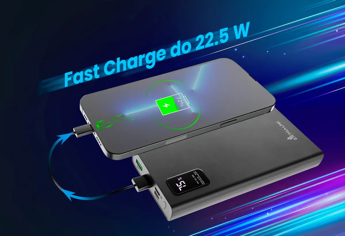 EXTRALINK EPB-067B 10000MAH FAST CHARGING POWER BANK BLACK