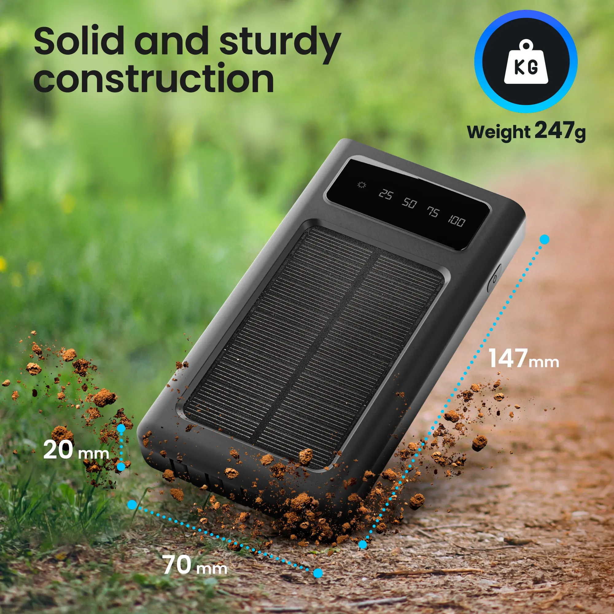 EXTRALINK EPB-091 10000MAH SOLAR POWER BANK BLACK