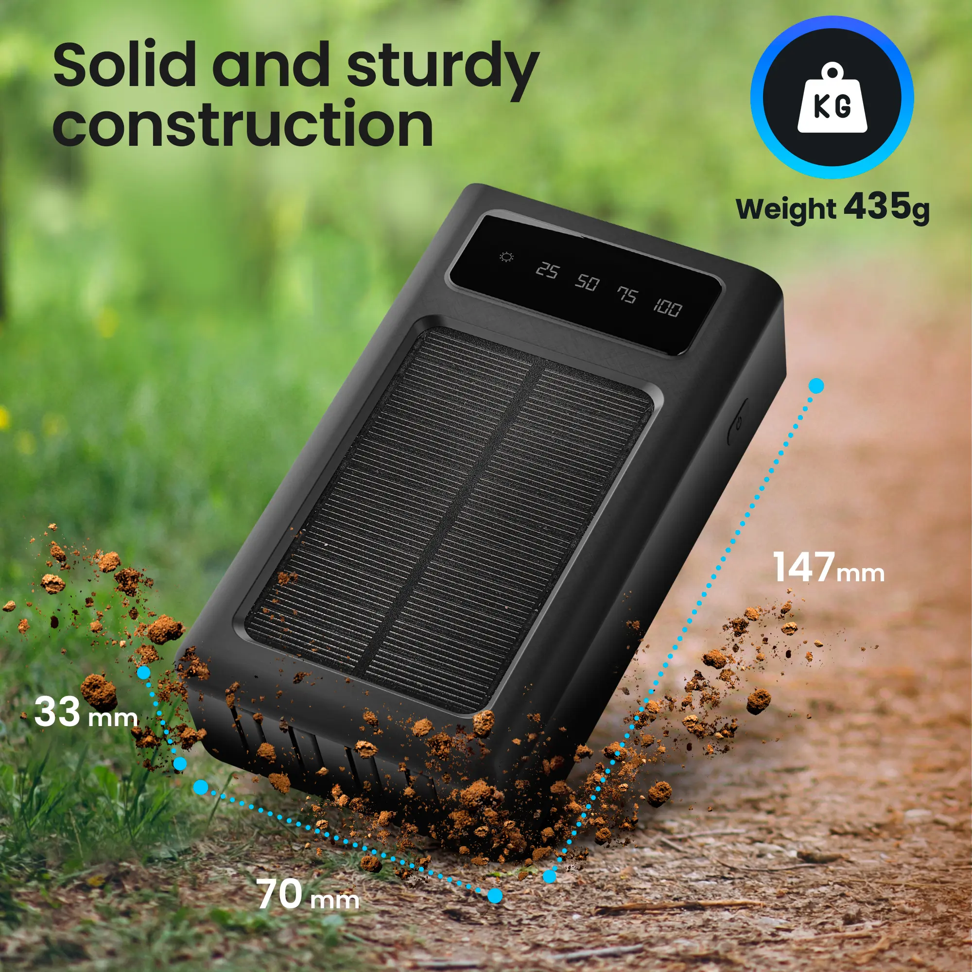 EXTRALINK EPB-092 20000MAH SOLAR POWER BANK BLACK