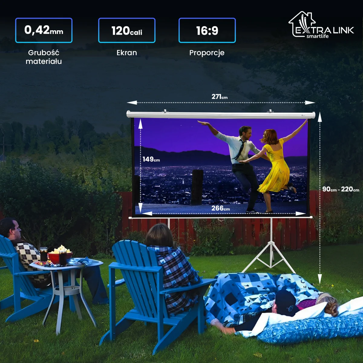 EXTRALINK PROJECTION SCREEN 120