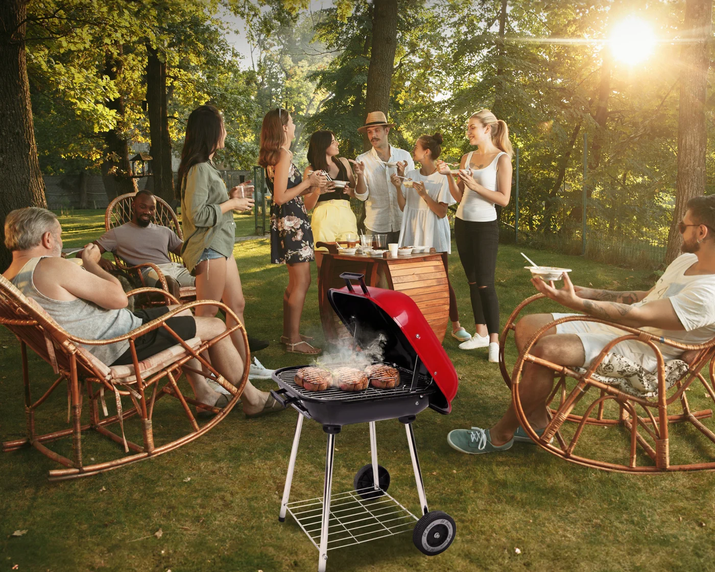 EXTRALINK HOME GRILL ON WHEELS GL-624