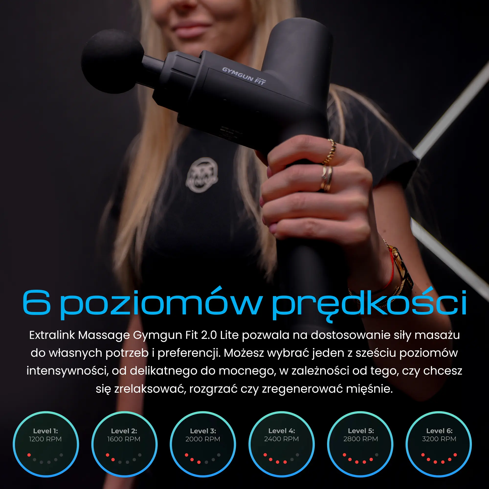 EXTRALINK MASSAGE GYMGUN FIT 2.0 PRO, 7 HEADS