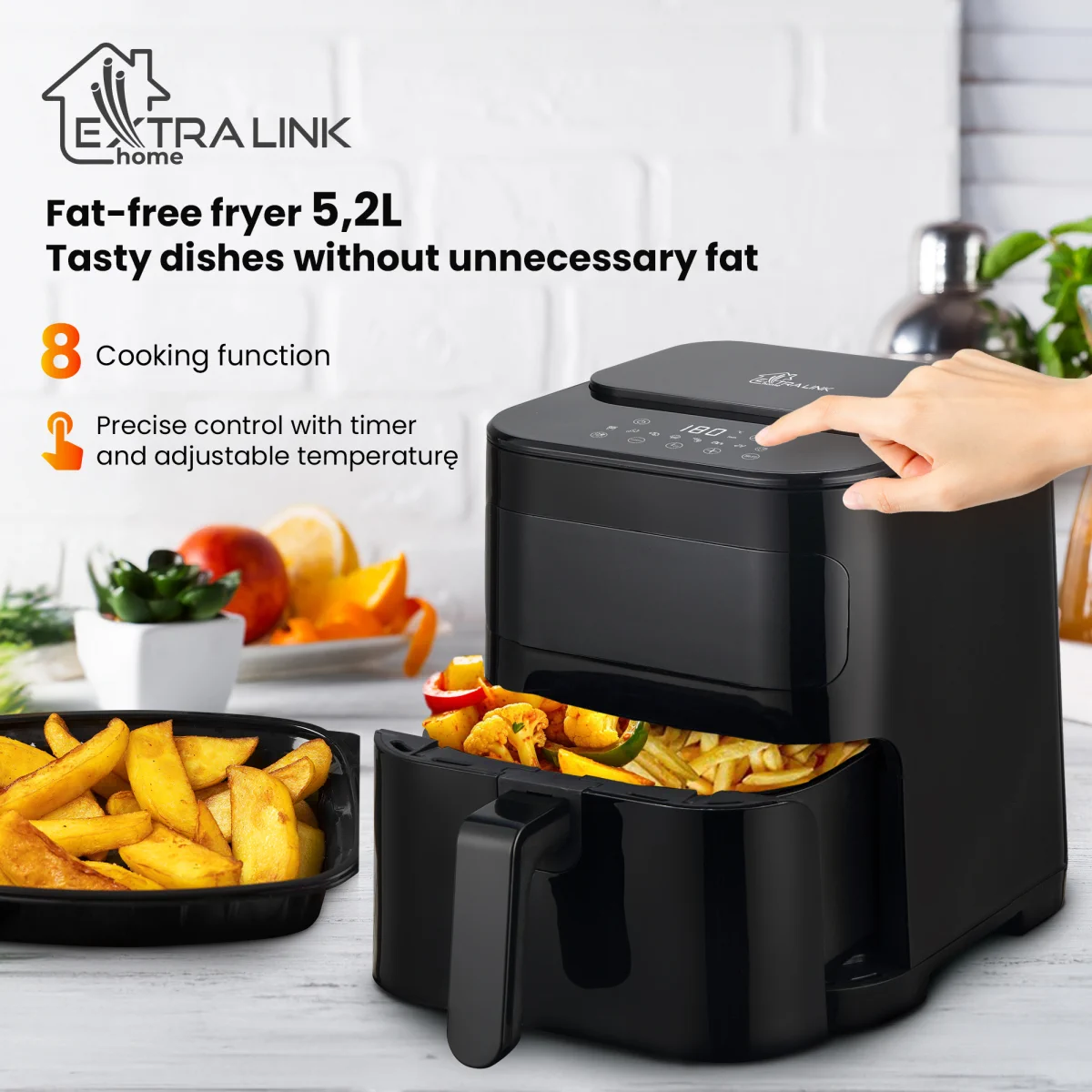 EXTRALINK HOME AIR FRYER 5.2L EU SJ-520