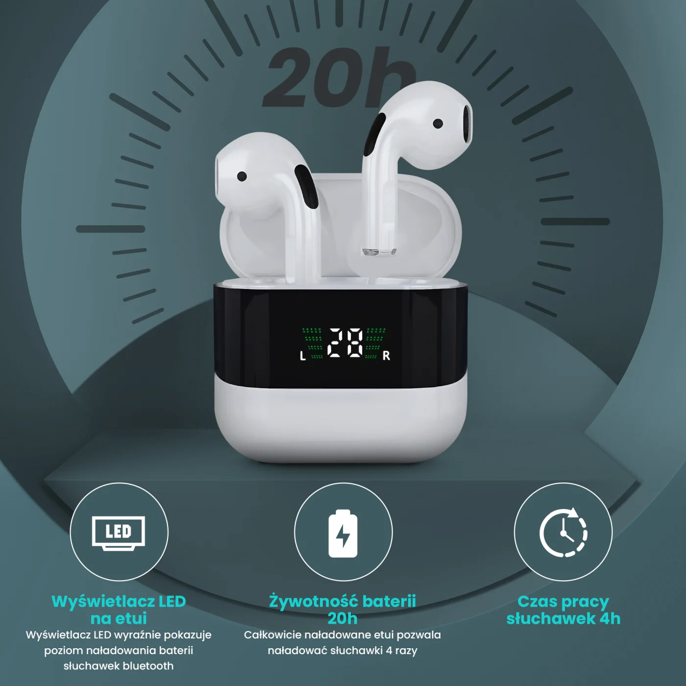 EXTRALINK LIFESTYLE HEADPHONES EVOSOUND V1.0 WHITE