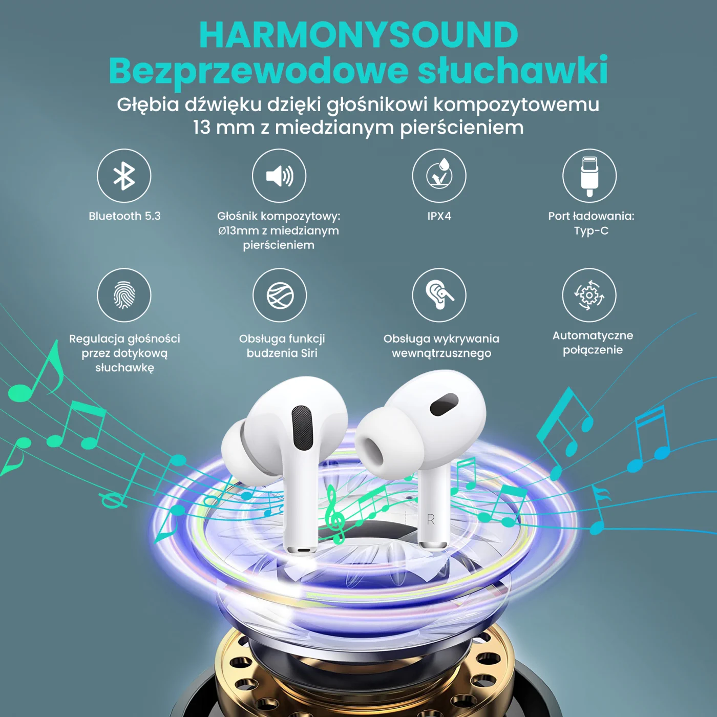 EXTRALINK LIFESTYLE HEADPHONES HARMONYSOUND V1.0 WHITE