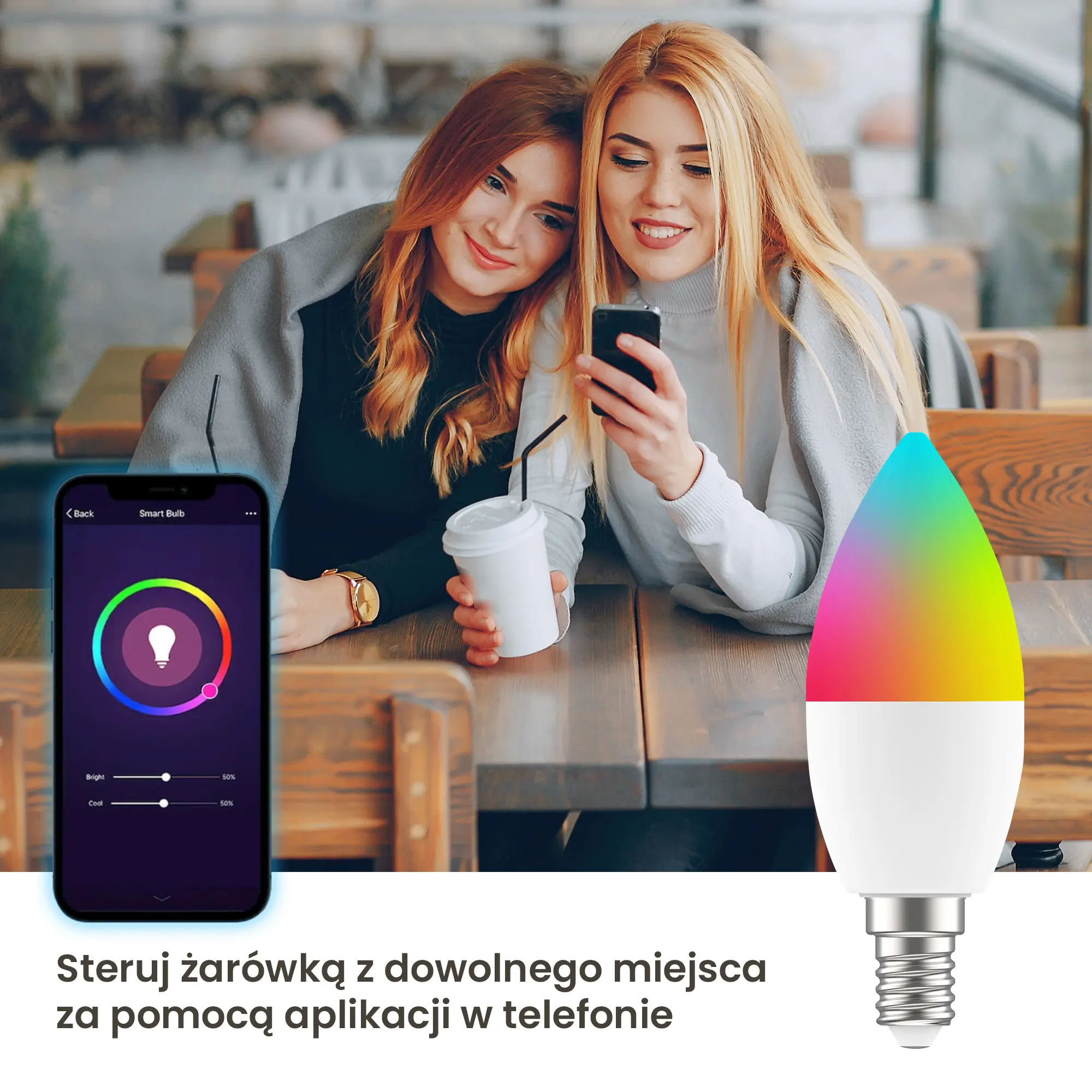 EXTRALINK SMARTLIFE ŻARÓWKA LED E14 C37 2700-6500K WIFI 220-240V