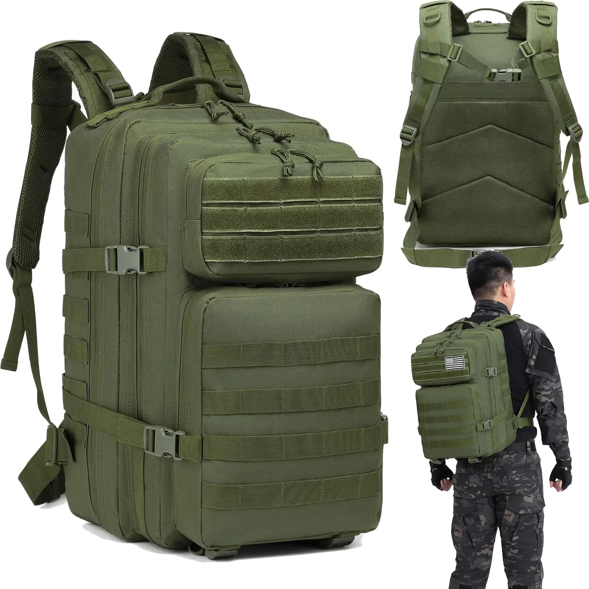  EXTRALINK MILITARY SCHOOL BACKPACK TACTICAL TRAVEL MEN'S LARGE 45L MIL-1115