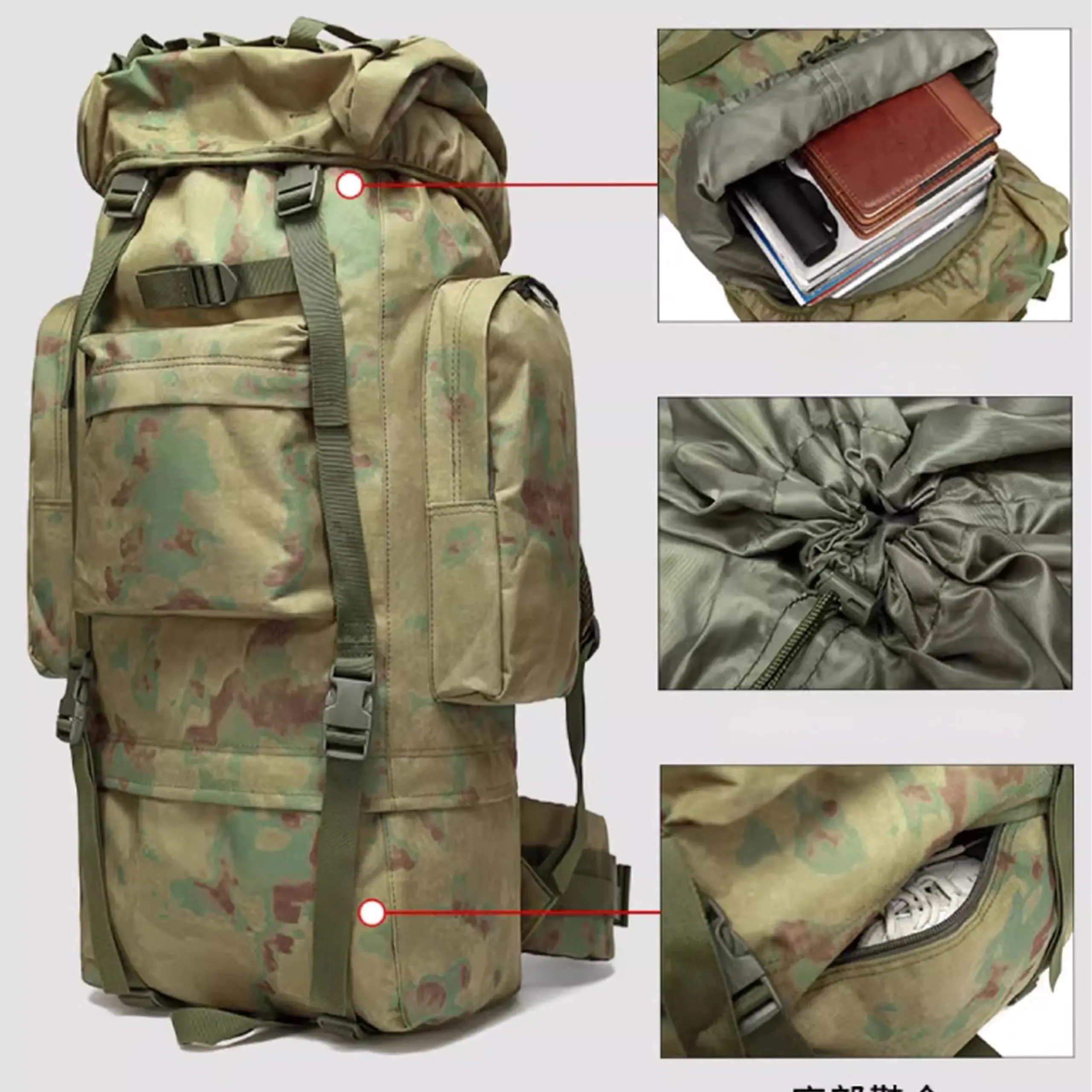 EXTRALINK MILITARY TACTICAL MORO HIKING BACKPACK 65L MIL-1125