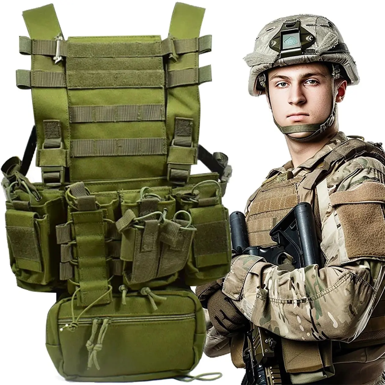 EXTRALINK MILITARY TACTICAL VEST MILITARY PROTECTIVE MOLLE AIRSOFT ASG MIL-1122