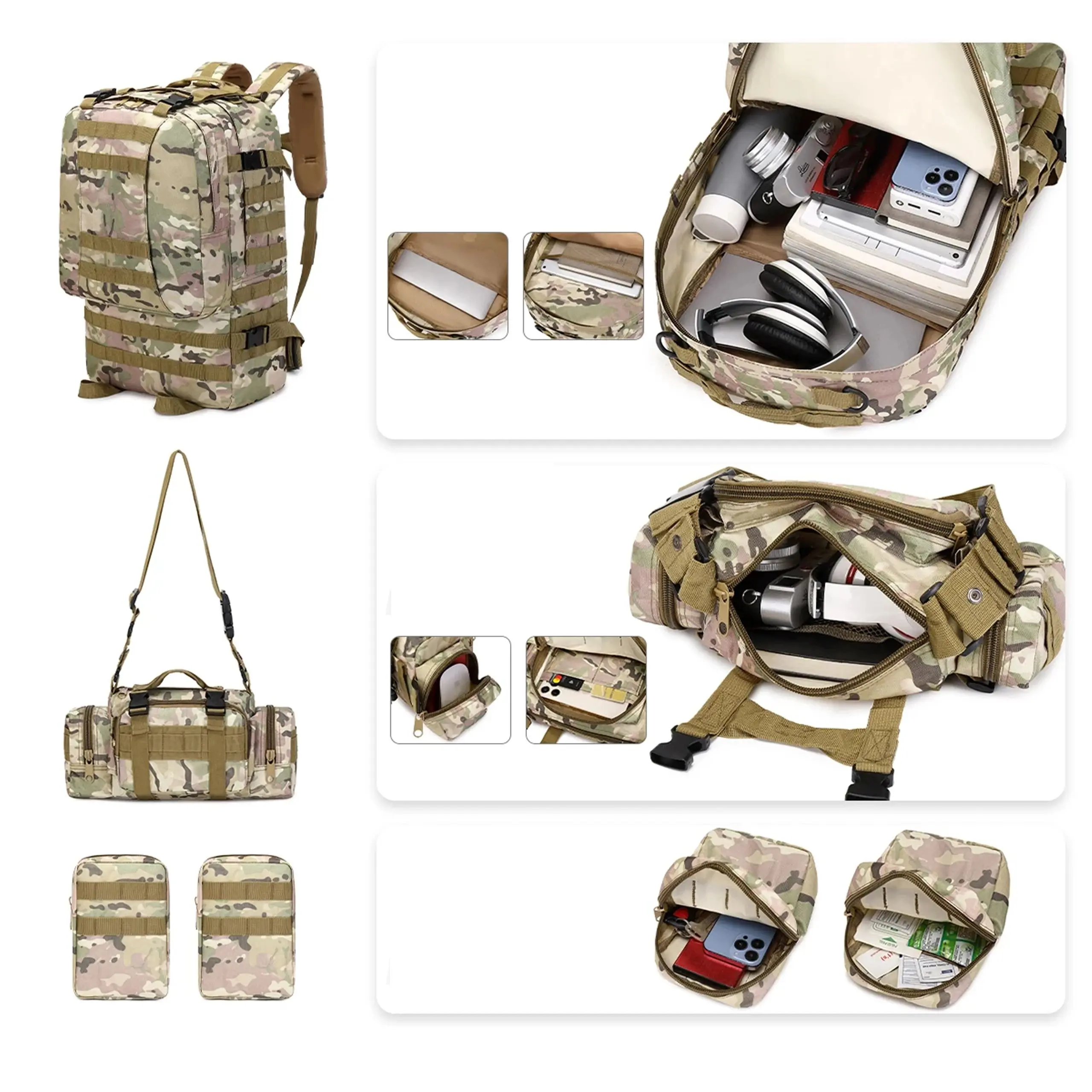 EXTRALINK MILITARY TACTICAL SCHOOL BACKPACK 4IN1 MILITARY TOURIST BACKPACK 50L MIL-669