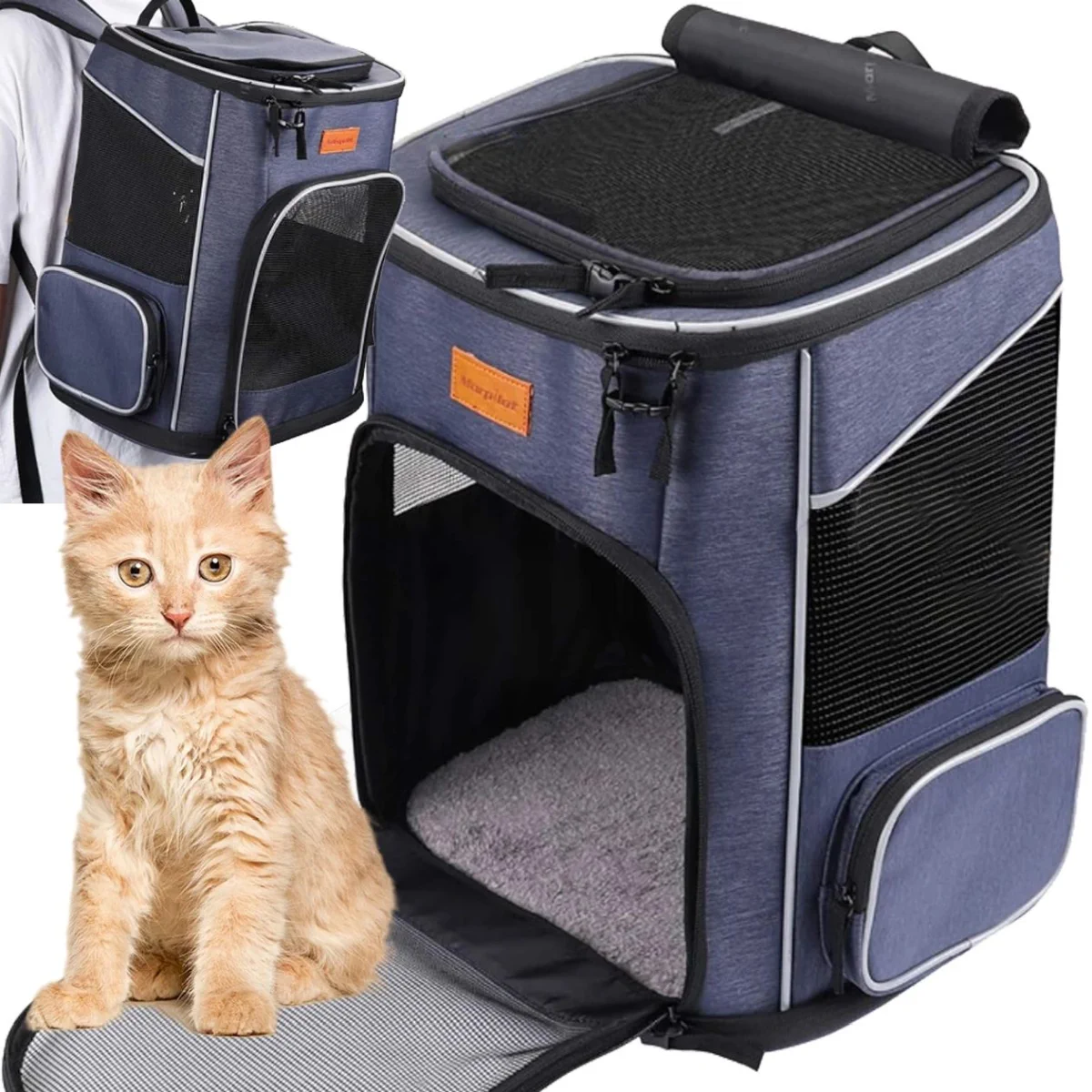 EXTRALINK PETS BACKPACK FOR CAT DOG CARRIER VENTILATED BAG PET PEN LARGE