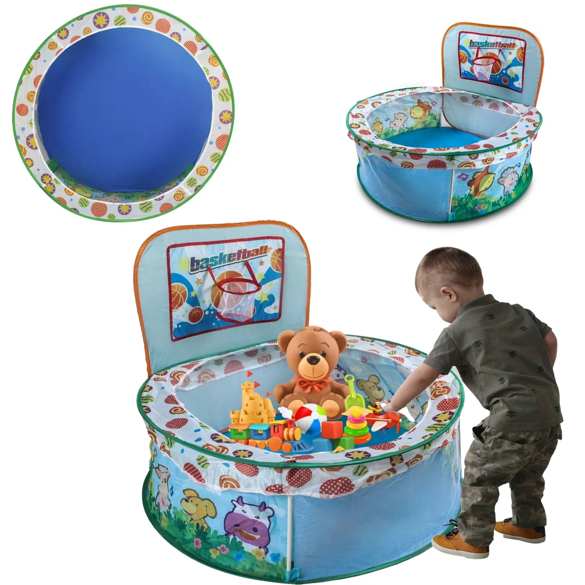 EXTRALINK KIDS PLAYPEN BASKET PLAYGROUND DRY POOL 99 X 90 CM