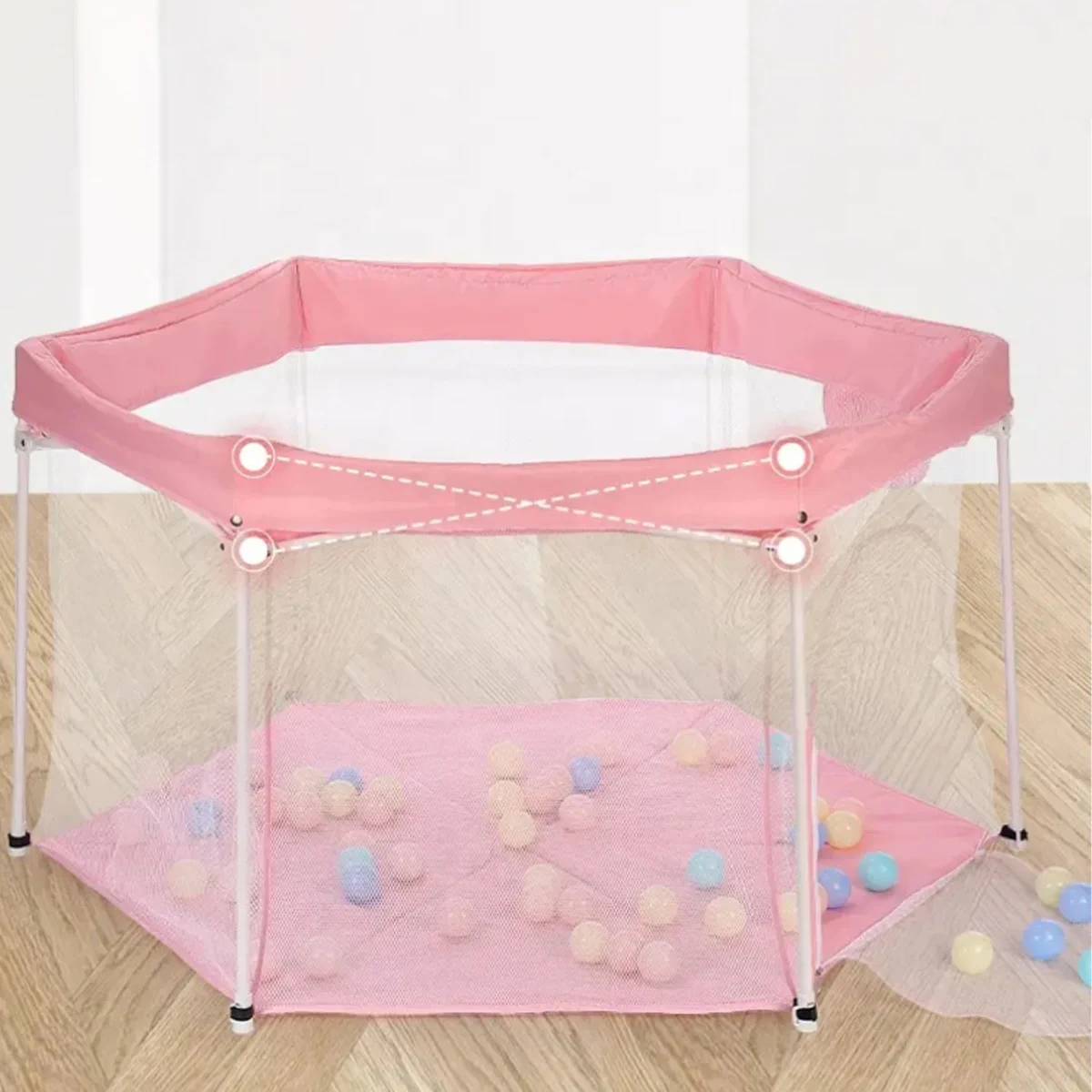 EXTRALINK KIDS PLAYPEN CHILDREN'S PLAYGROUND DRY POOL 137 X 120 CM