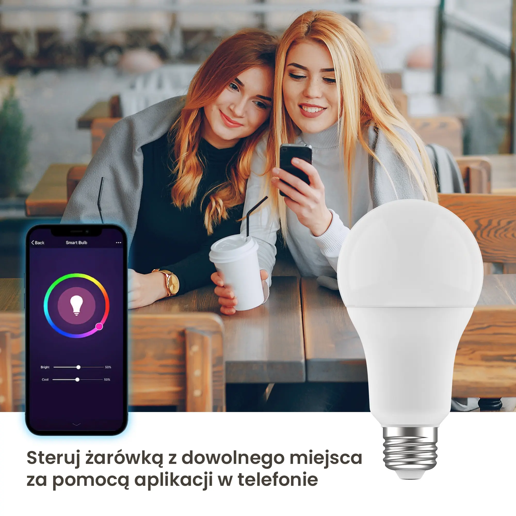 EXTRALINK SMARTLIFE ŻARÓWKA LED E27 A70 2700-6500K WIFI 220-240V