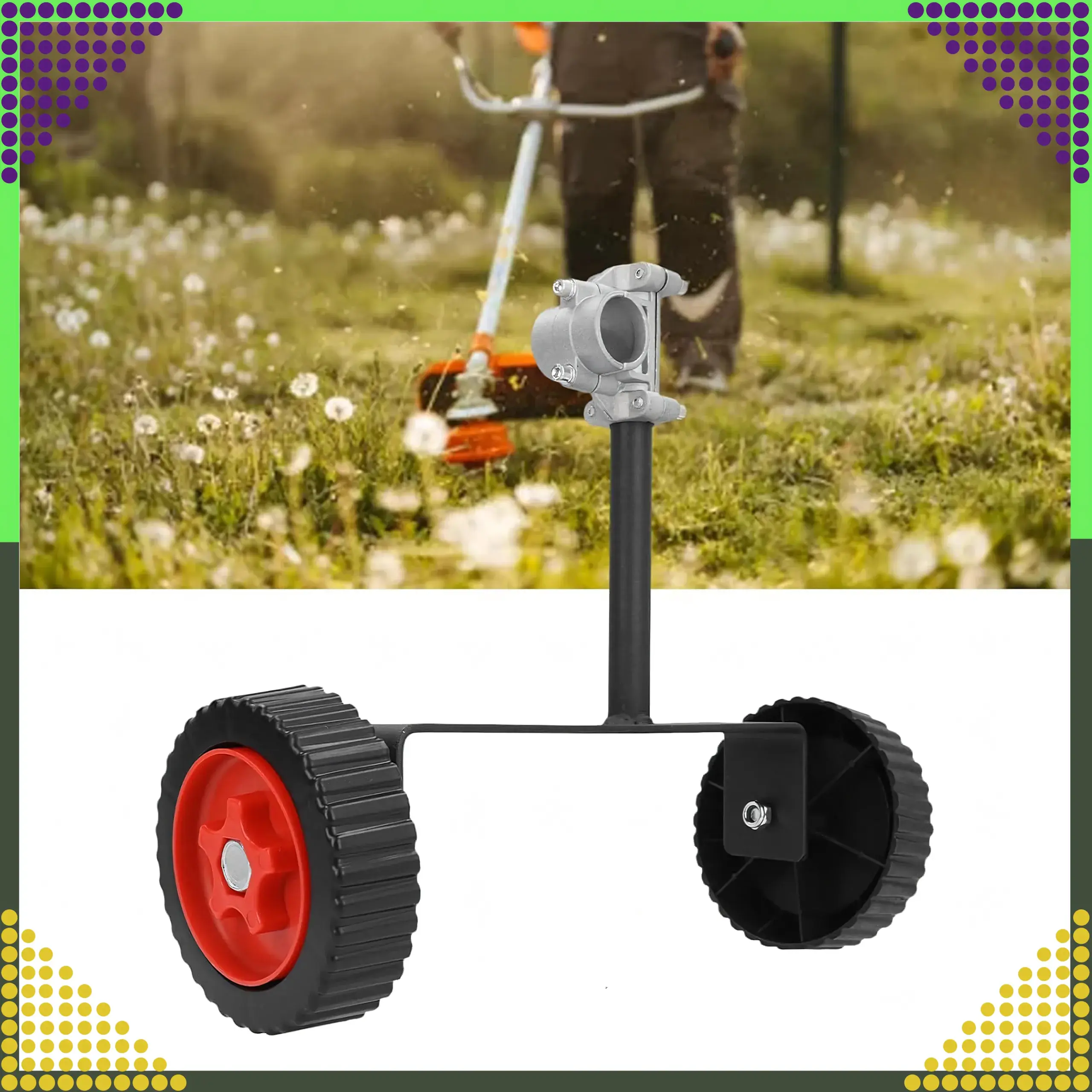 BLACK FOREST METAL UNIVERSAL SUPPORT WHEELS FOR MOWER 26-28 mm - 1464