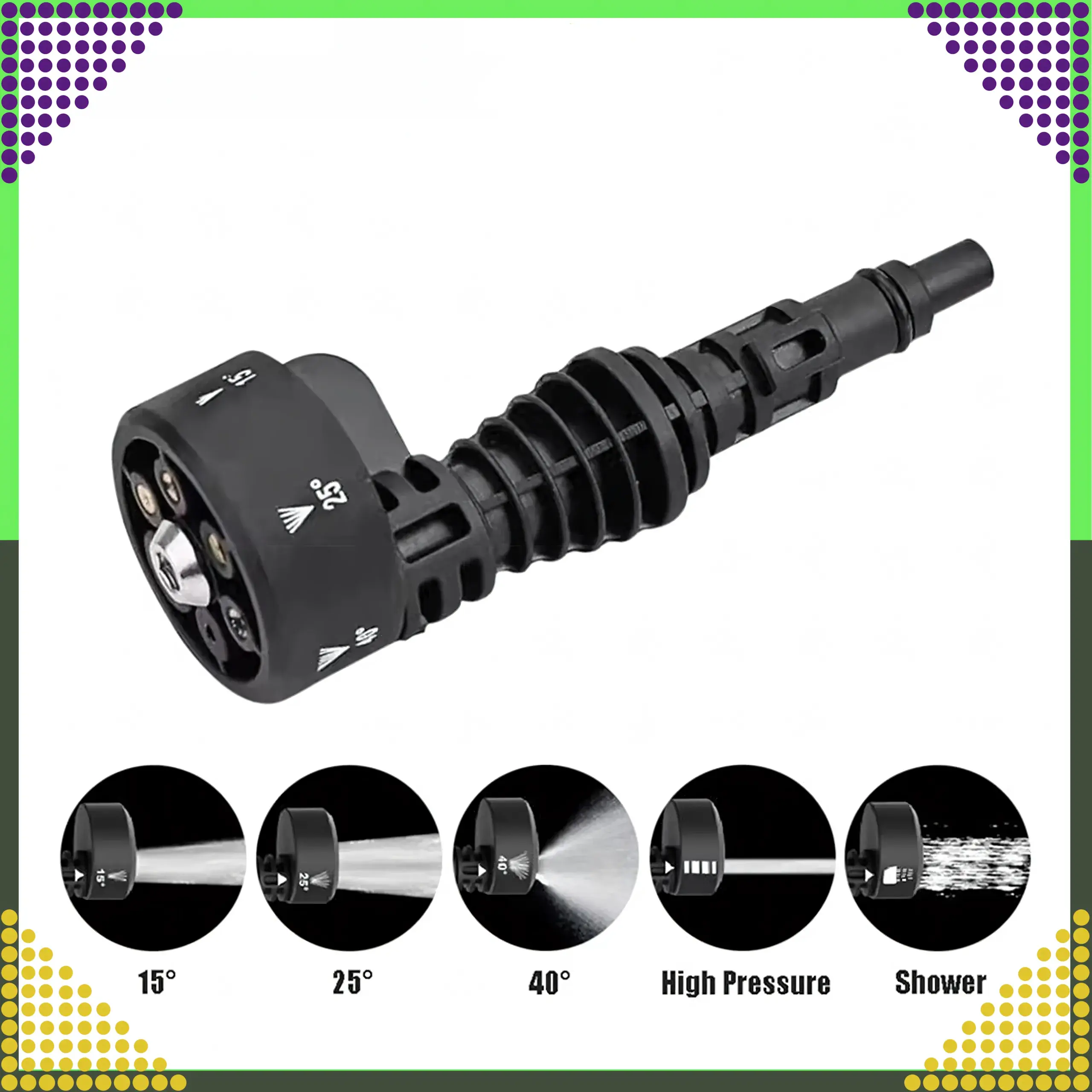 BLACK FOREST MULTI NOZZLE 6IN1 FOR PRESSURE WASHER - 1478